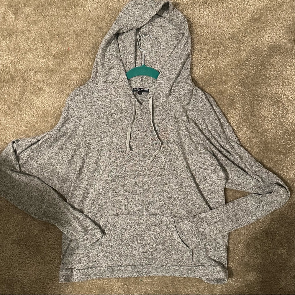 Brandy Melville Soft Hoodie Gray Womens One Size OS
